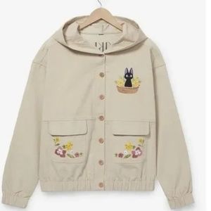 Studio Ghibli Kiki’s Delivery Service Jiji Floral Women’s Corduroyjacket 2x